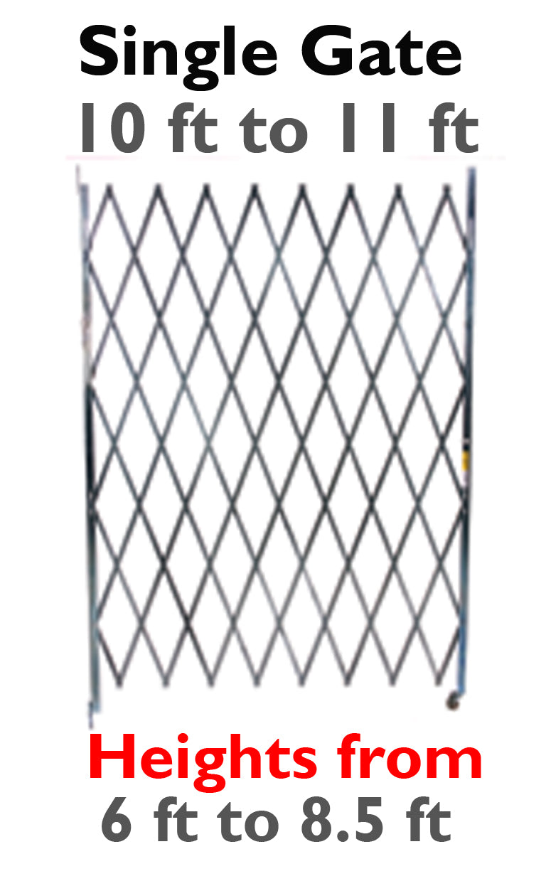 10-11 Foot Wide Single Fixed Gate