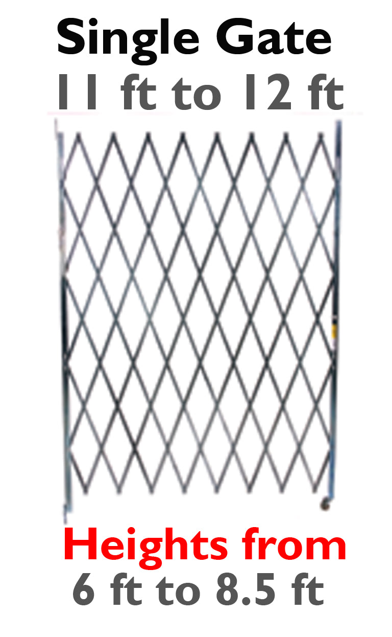 11-12 Foot Wide Single Fixed Gate
