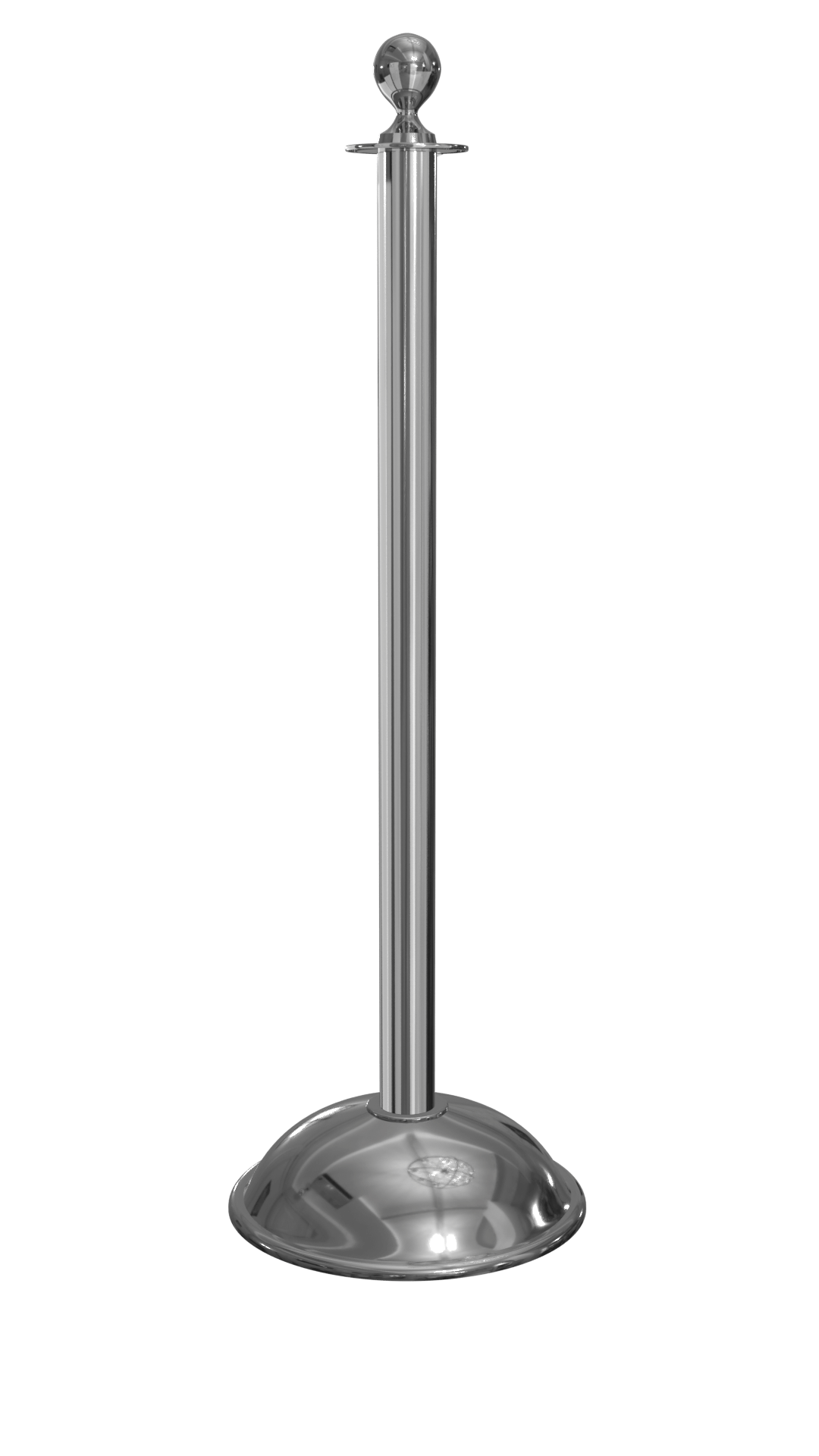 Rope Master Ball Top Rope Barrier Stanchion Post with Flat or Dome Base