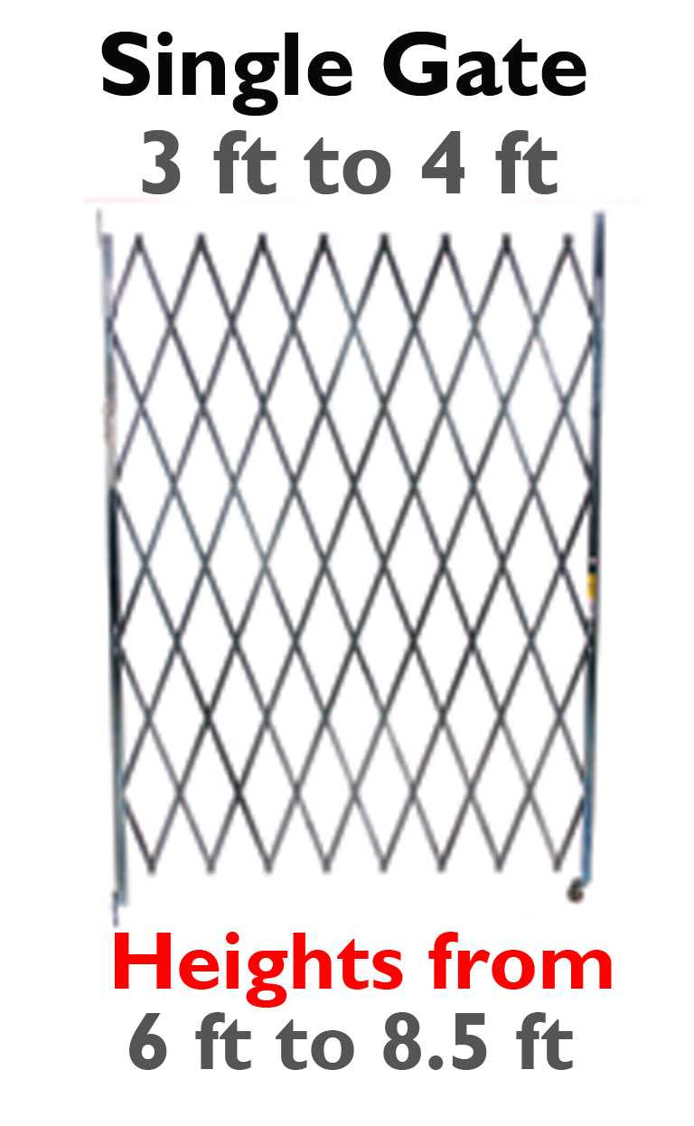 3-4 Foot Wide Single Fixed Gate Single Fixed Gates Epic Crowd Control