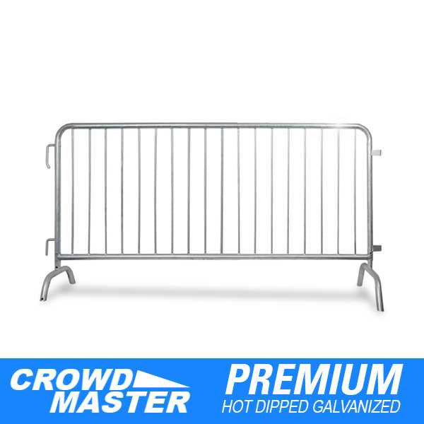 6.5 Foot Heavy Duty Steel Barricades with Bridge Bases | Crowd Control Barriers Steel Barricades Epic Crowd Control