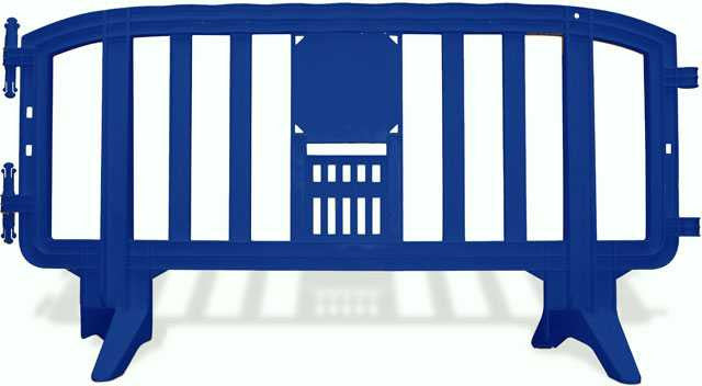 6.5 Foot Movit Plastic Barricades | Blue Movit & GuideMaster Plastic Barriers Epic Crowd Control