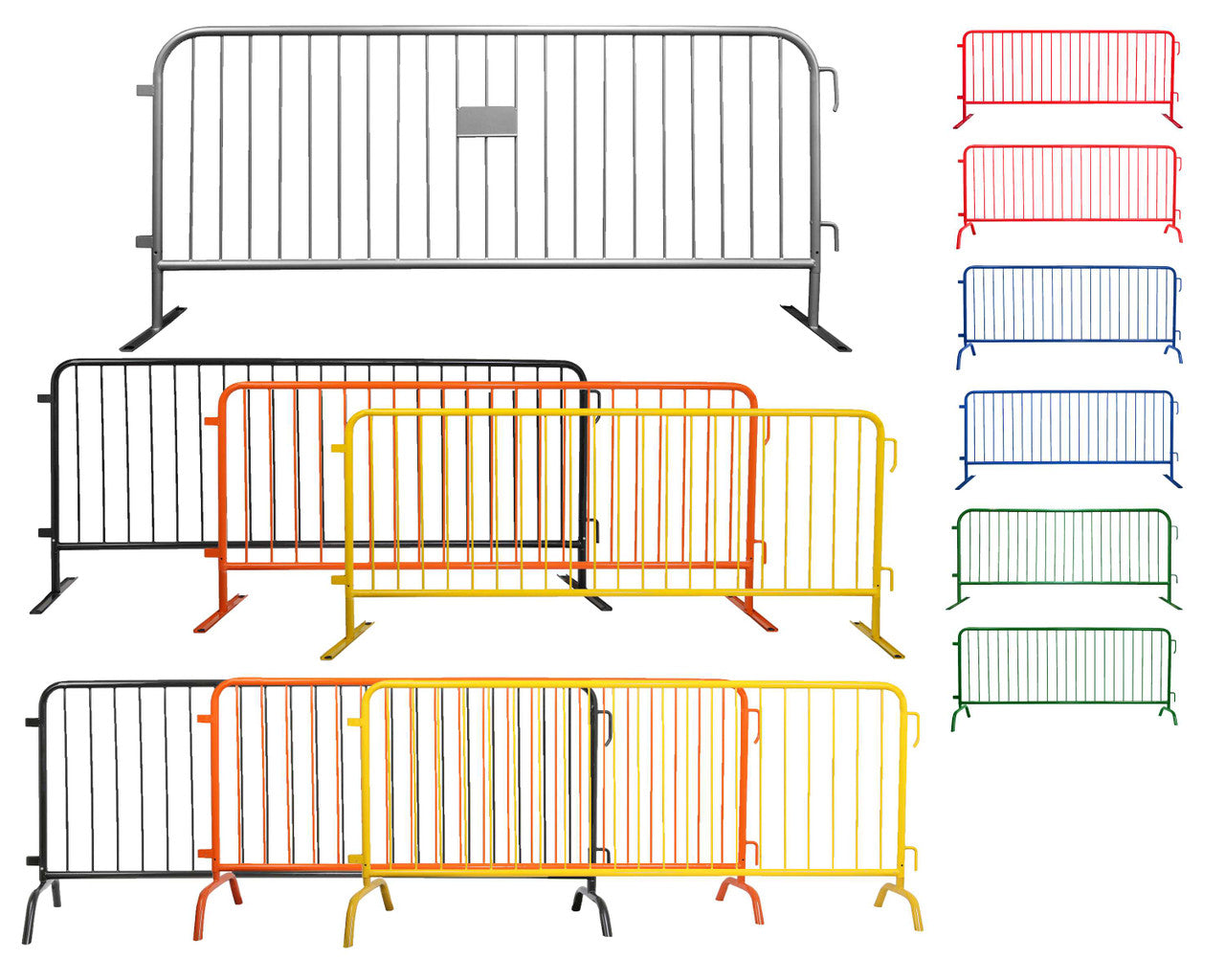 8.5 Foot Heavy Duty Steel Crowd Control Barricades | Bike Rack Barriers Steel Barricades Epic Crowd Control