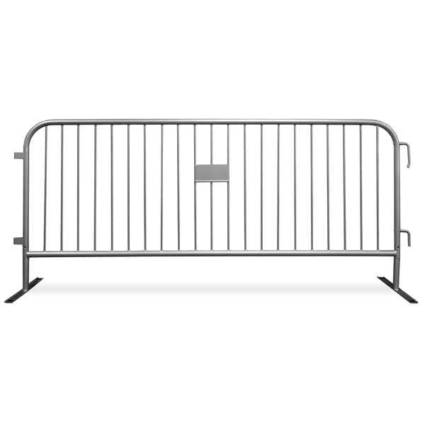 8.5 Ft Blue Steel Crowd Control Barricades with Flat Bases | Heavy Duty Steel Barriers Steel Barricades Epic Crowd Control