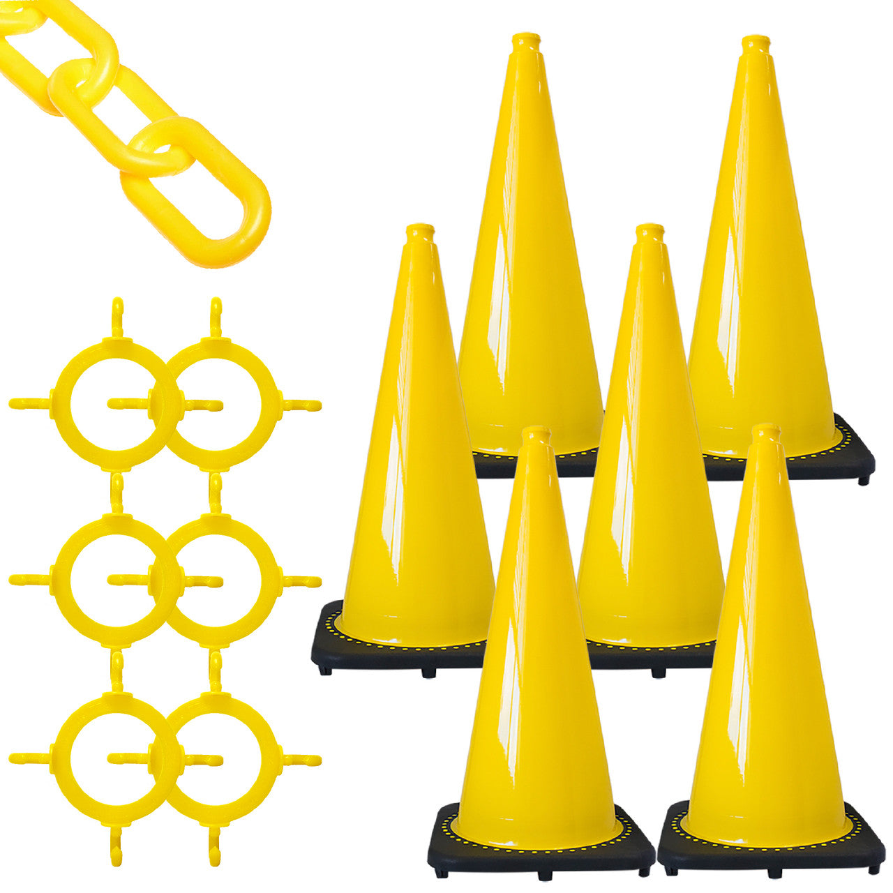28" Traffic Cone and Chain Kit