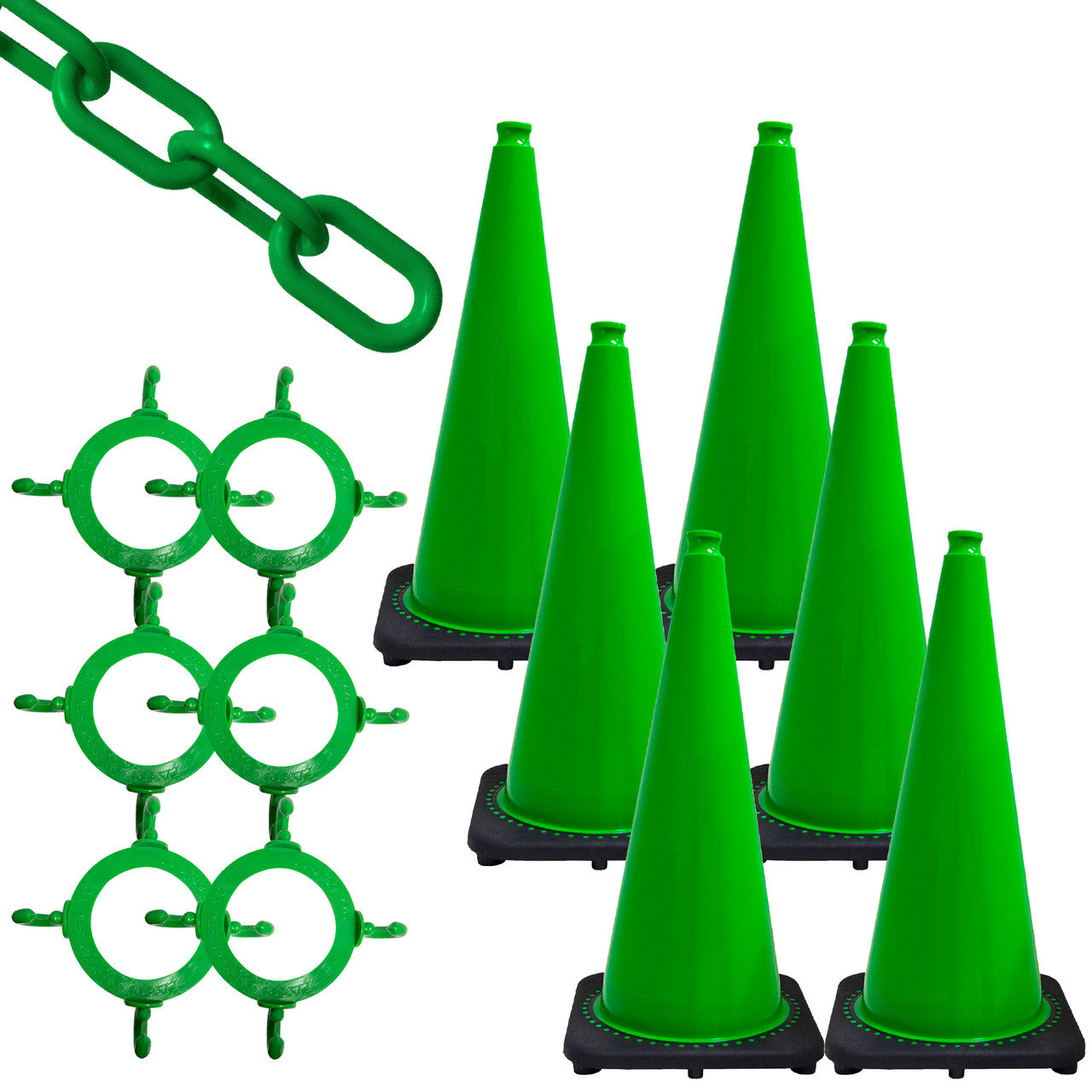 28" Traffic Cone and Chain Kit