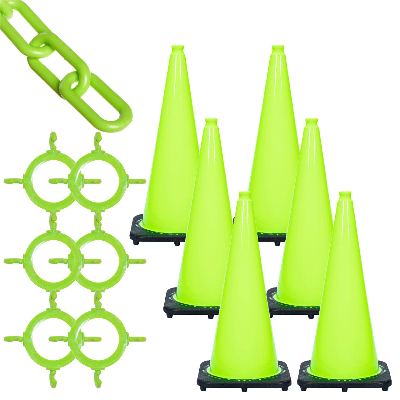 28" Traffic Cone and Chain Kit