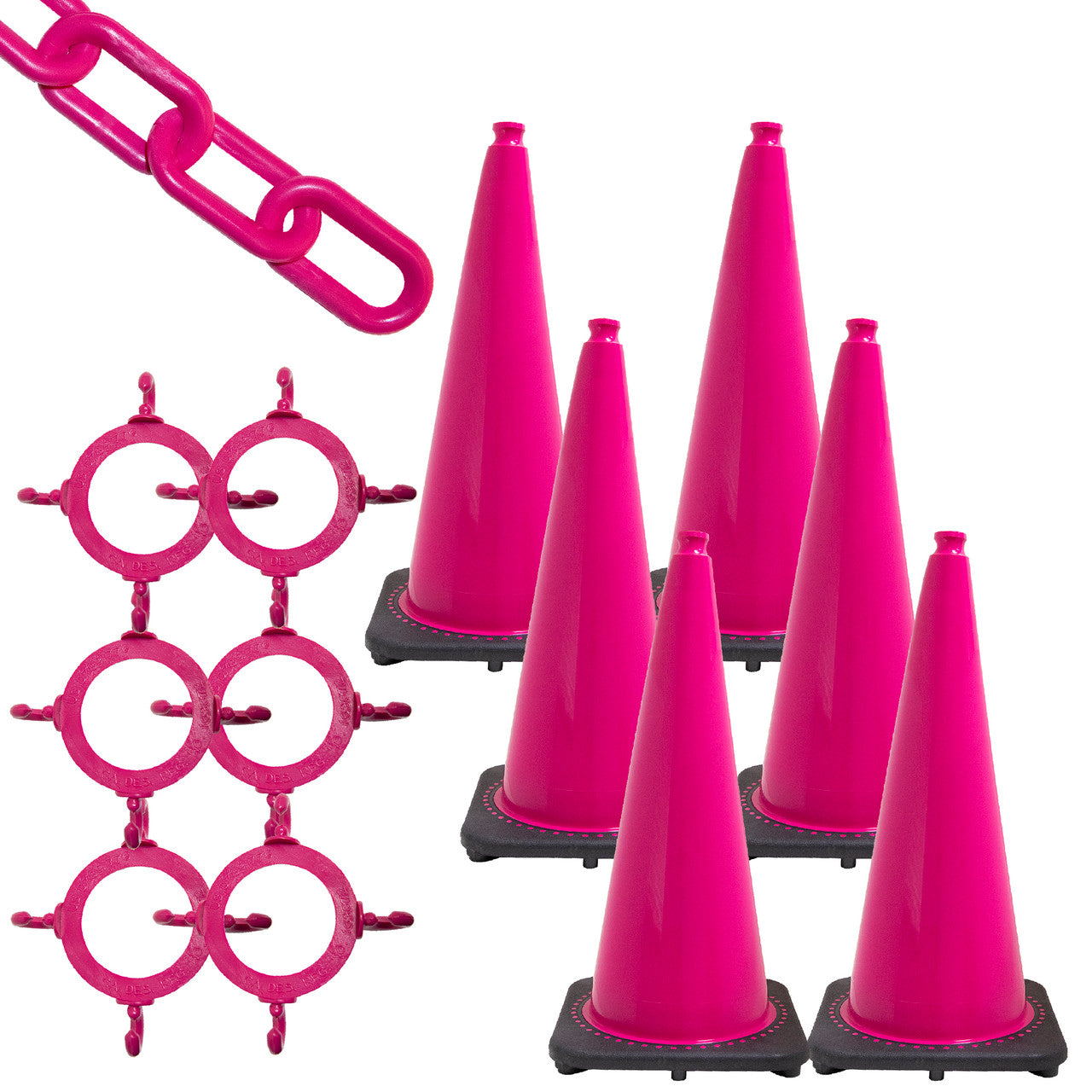 28" Traffic Cone and Chain Kit