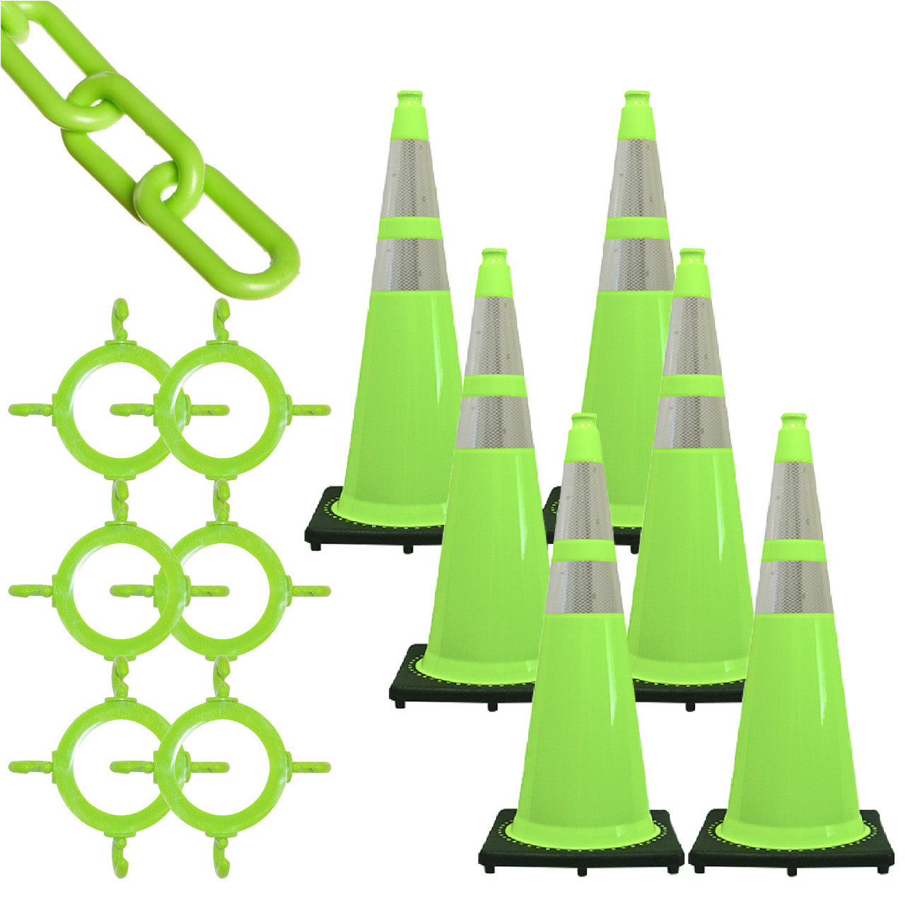 28" Traffic Cone and Chain Kit