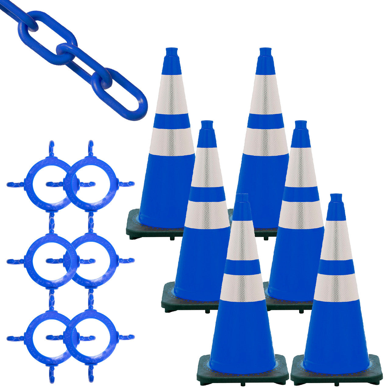 28" Traffic Cone and Chain Kit