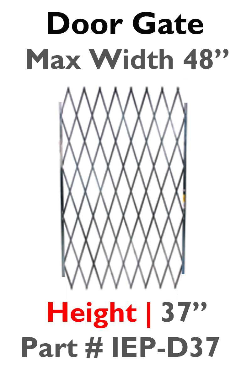 Accordion Door Gate 37" H x 48" W Door Gates Epic Crowd Control