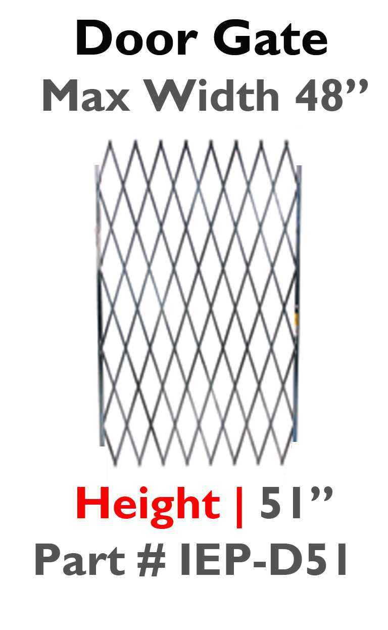 Accordion Door Gate 51" H x 48" W Door Gates Epic Crowd Control