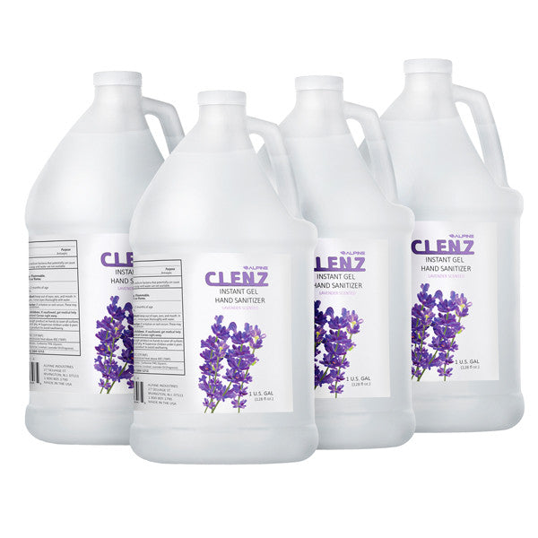 4 Pack of Hand Sanitizer Gel | 4 One Gallon Bottles Lavender Scent