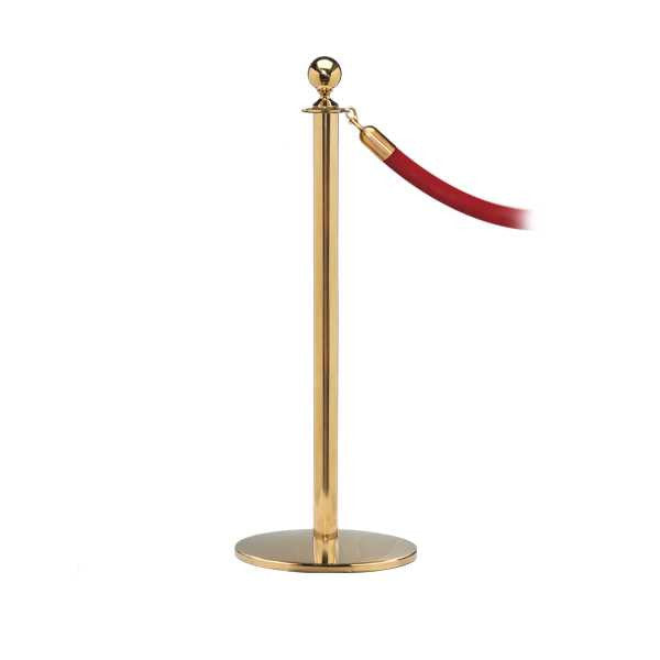 Ball Top Post & Rope Stanchion Barriers - Elegance Series Post and Rope Stanchions Epic Crowd Control