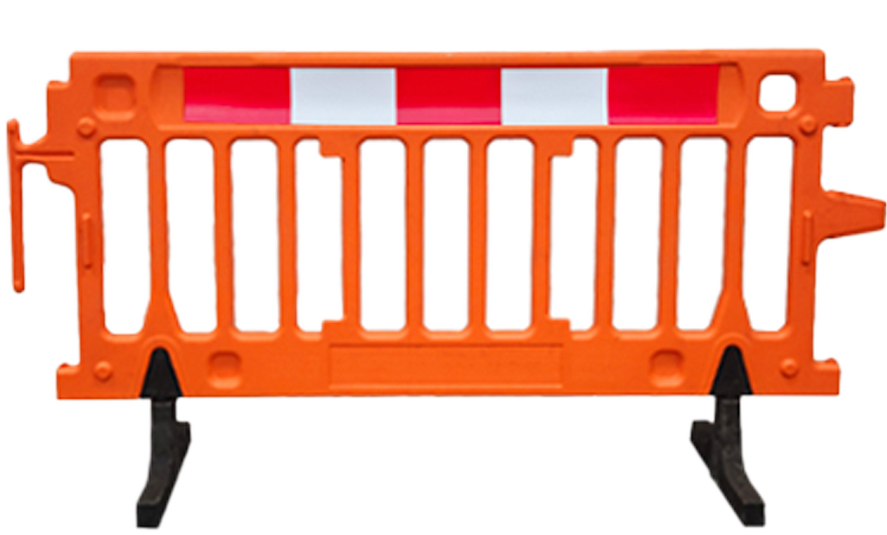 CrowdPro Plastic Barricade Orange with Reflective Sheeting