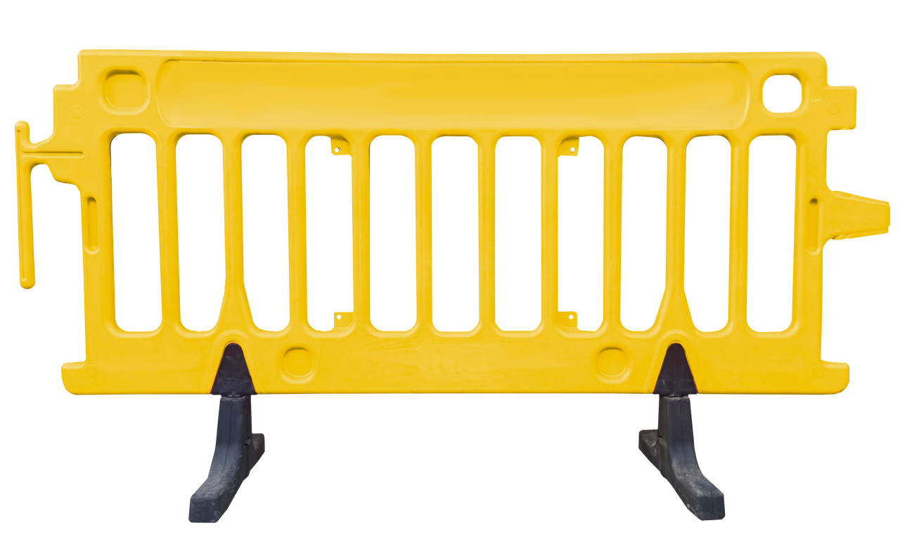 CrowdPro Plastic Barricade Yellow