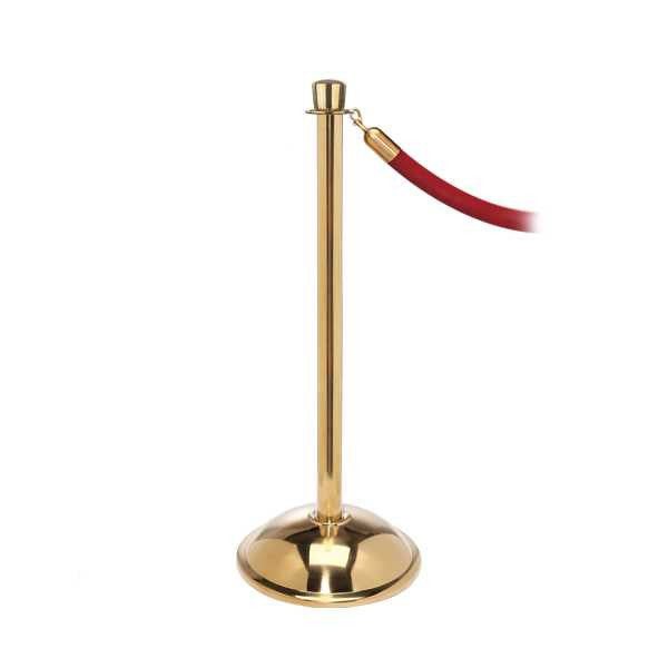 Crown Top Post & Rope Stanchion Barriers - Elegance Series Post and Rope Stanchions