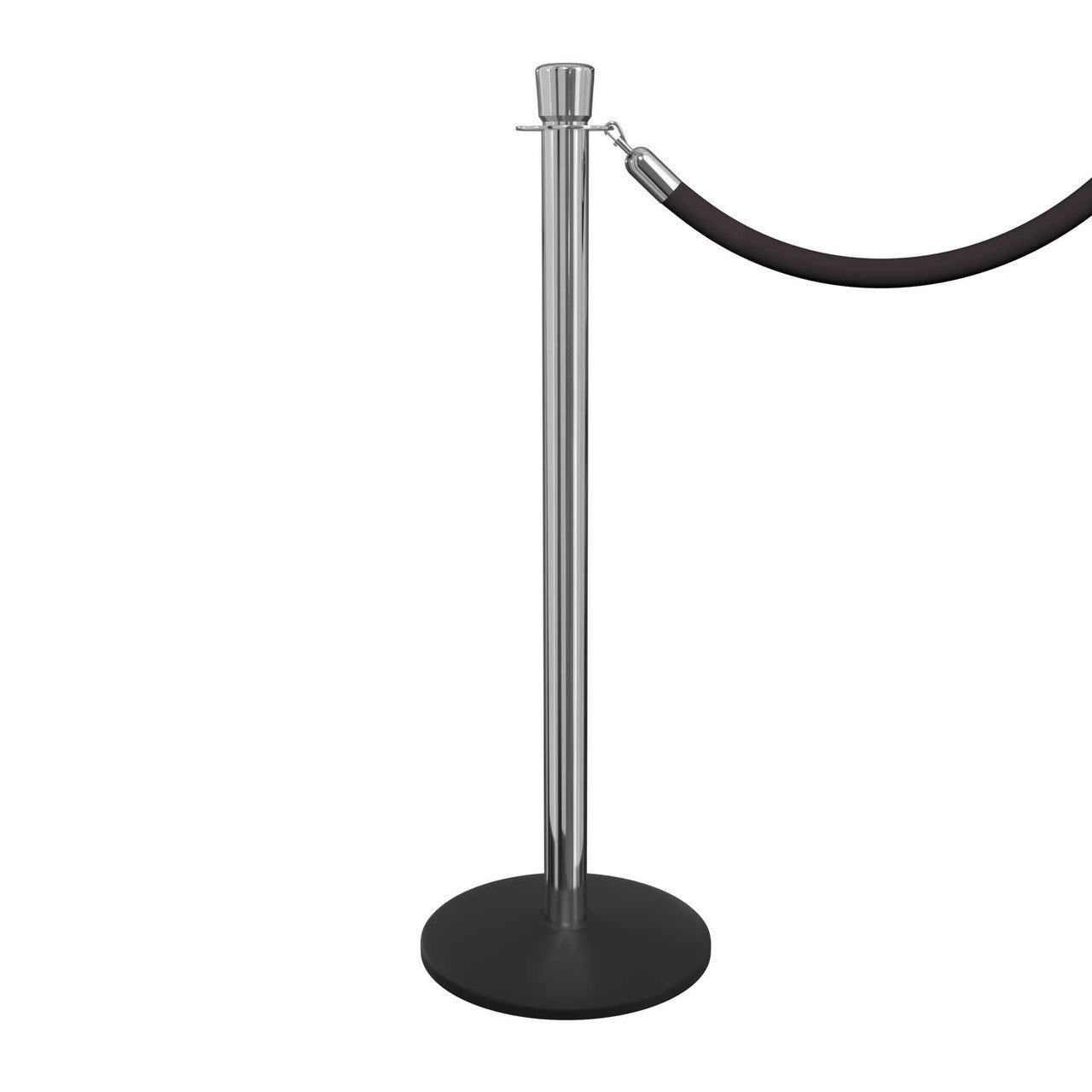 Crown Top Rope Barrier Stanchion with Flat Base Stanchions Epic Crowd Control
