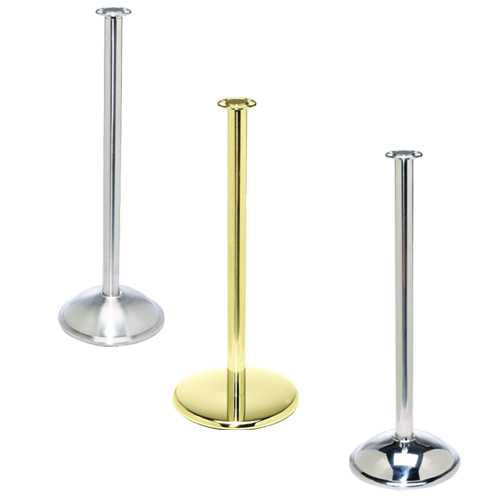 Flat Top Post & Rope Stanchion Barriers - Elegance Series Post and Rope Stanchions Epic Crowd Control