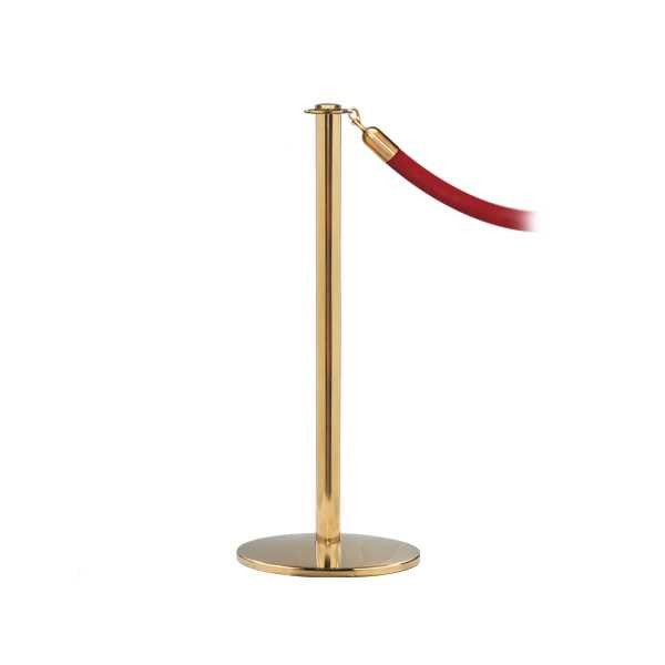 Flat Top Post & Rope Stanchion Barriers - Elegance Series Post and Rope Stanchions