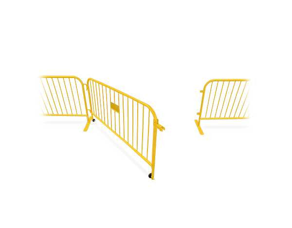 Large Swing Gate Steel Barricades Yellow | Crowd Control Gates Steel Barricades Epic Crowd Control