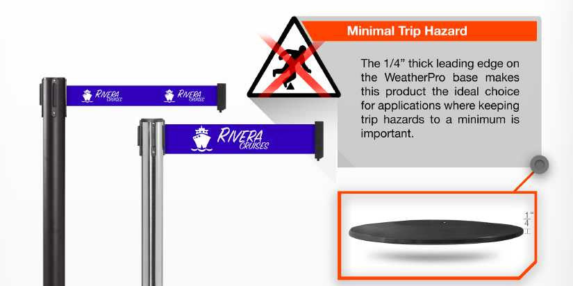 Low Profile Retractable Belt Barrier Stanchion | Matte Black 11 Foot Belt Posts Retractable Belt Barriers Epic Crowd Control