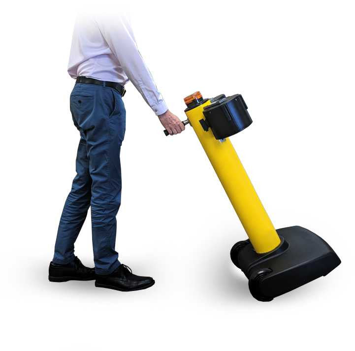Portable Retractable Belt Stanchion 150 Foot Belt Home Epic Crowd Control