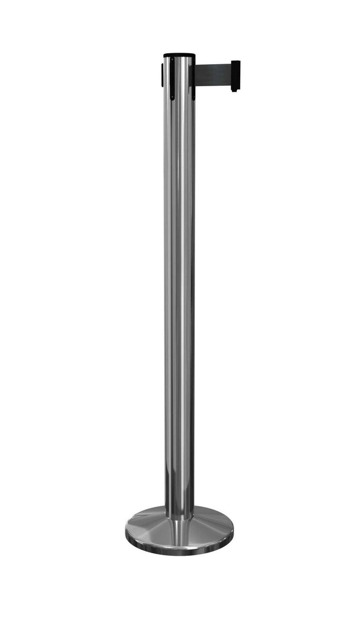 Pro Retractable Belt Stanchion 11 / 13 Ft Belt | Belt Stanchion Magnetic Retractable Belt Barriers Epic Crowd Control