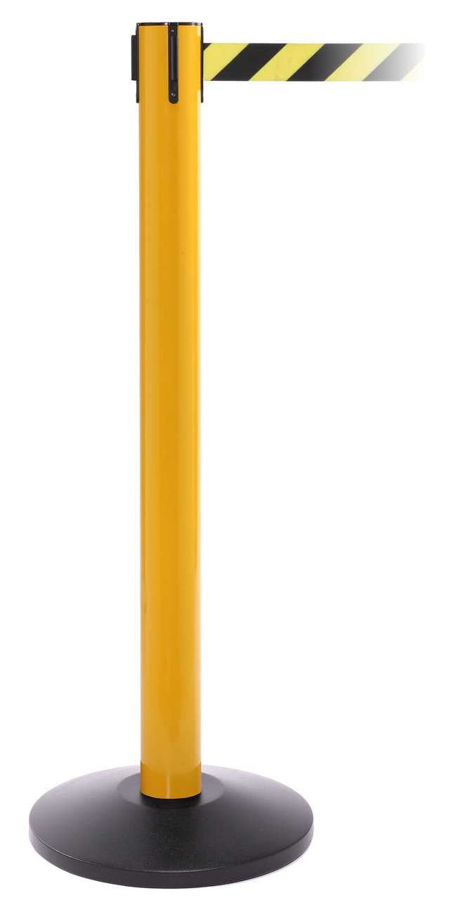 Pro Safety Retractable Belt Barrier | 16 Foot Belt Stanchion Posts Retractable Belt Barriers Epic Crowd Control