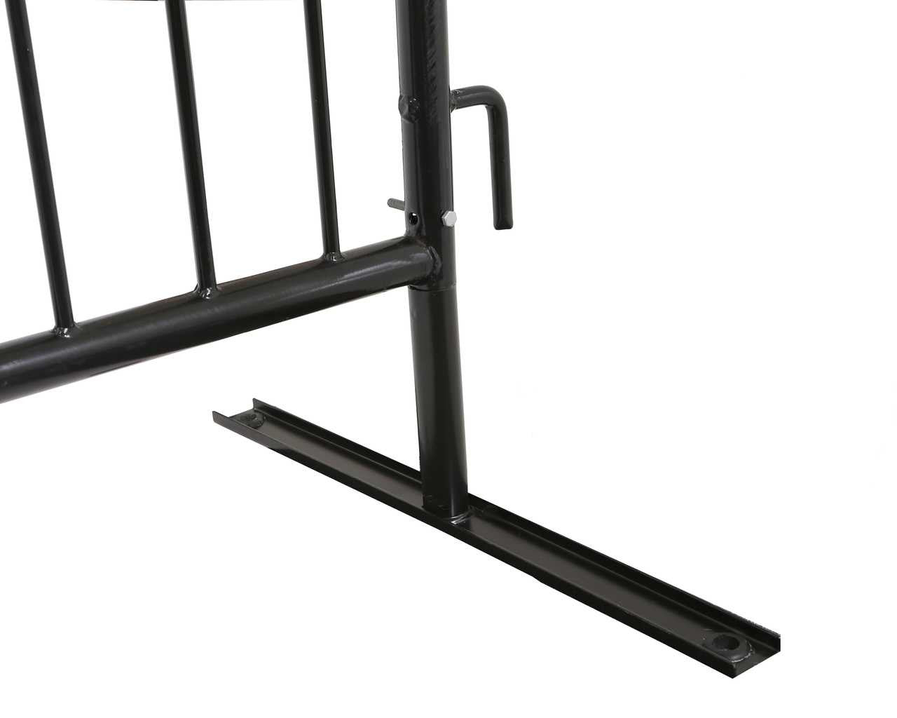 Replacement Flat Base - 1.5" Diameter Frame Black Powder Coat Replacement Bases Epic Crowd Control