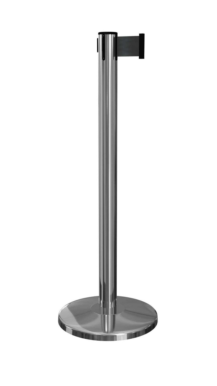 Retractable Belt Barrier Stanchion | 3" Wide Belt | 11 Foot Queue Master Stanchions Epic Crowd Control