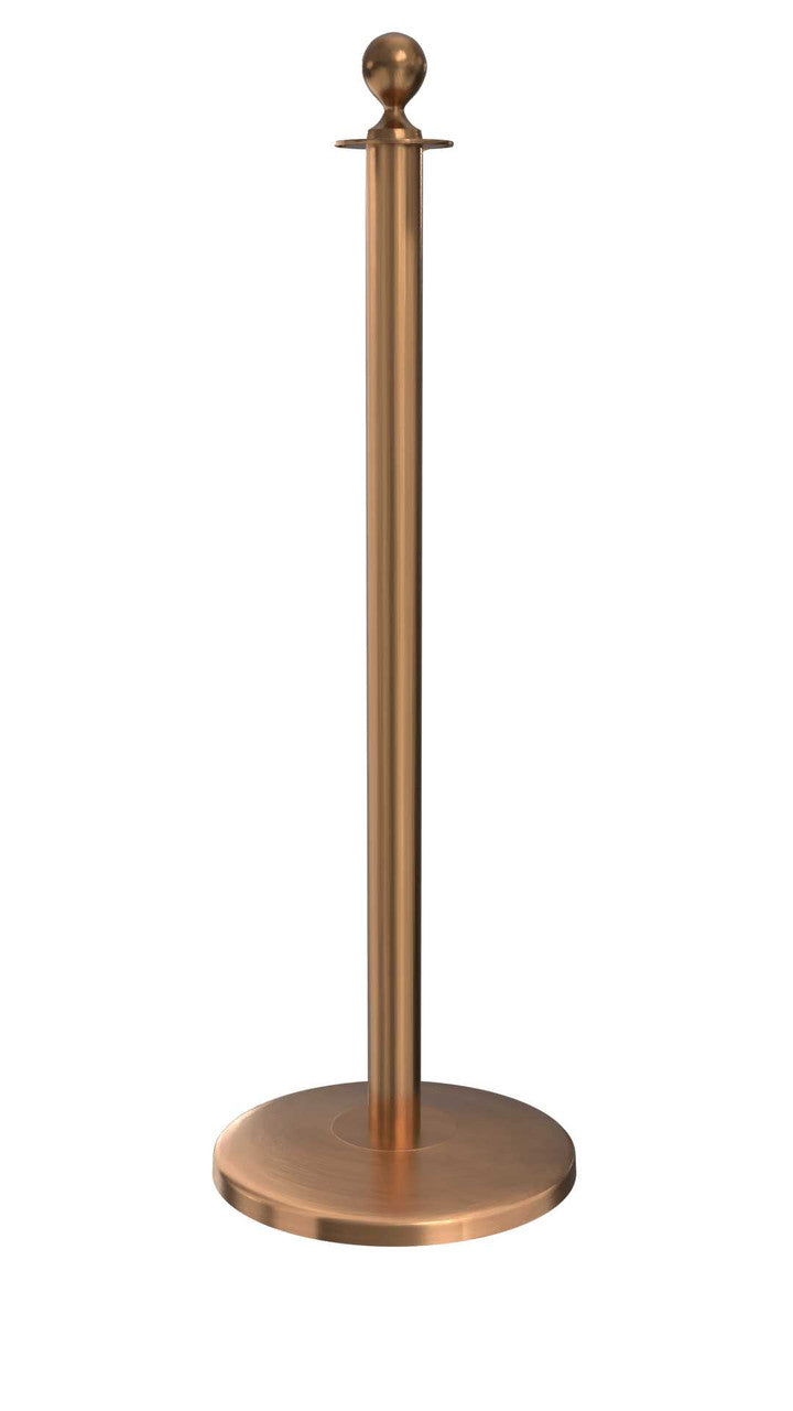 Rope Master Ball Top Rope Barrier Stanchion Post with Flat or Dome Base Stanchions Epic Crowd Control