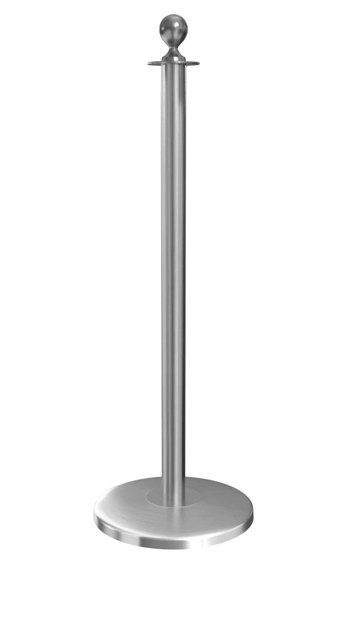 Rope Master Ball Top Rope Barrier Stanchion Post with Flat or Dome Base Stanchions Epic Crowd Control