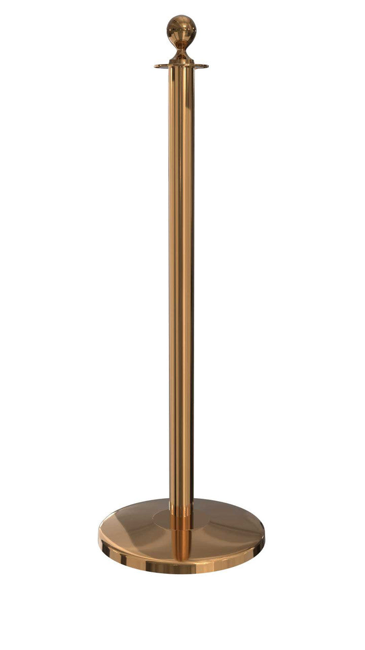 Rope Master Ball Top Rope Barrier Stanchion Post with Flat or Dome Base Stanchions Epic Crowd Control