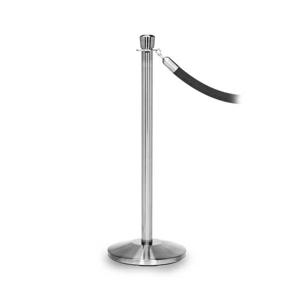 Rope Master Crown Top Rope Barrier Stanchion Post with Flat or Dome Base Stanchions Epic Crowd Control