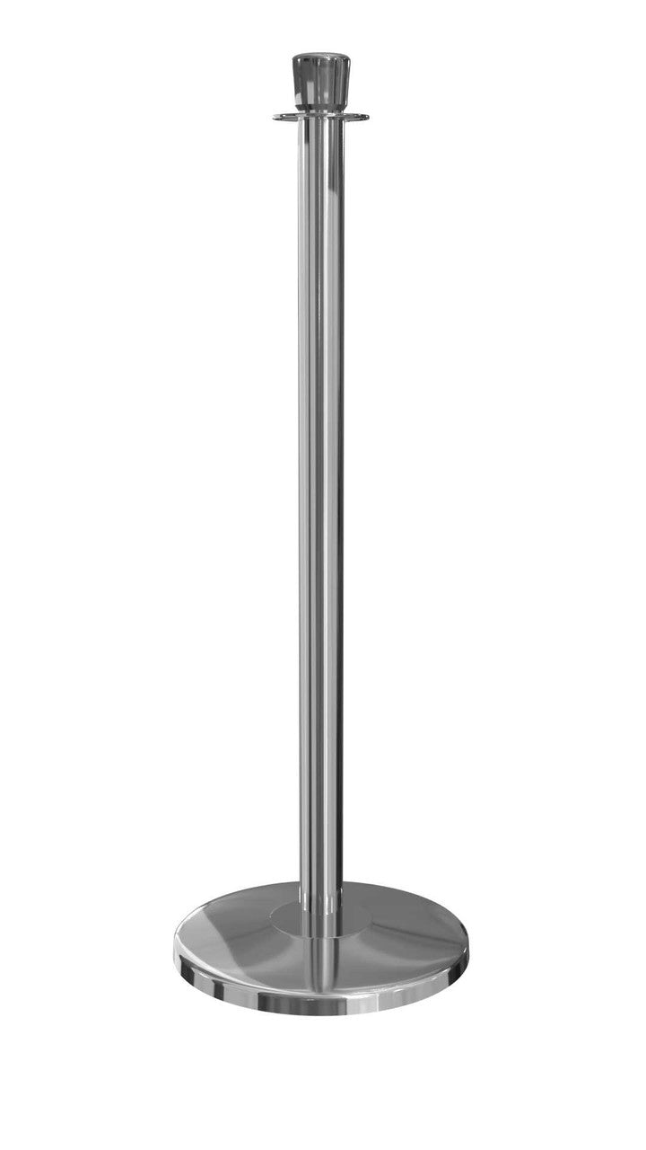 Rope Master Crown Top Rope Barrier Stanchion Post with Flat or Dome Base Stanchions Epic Crowd Control