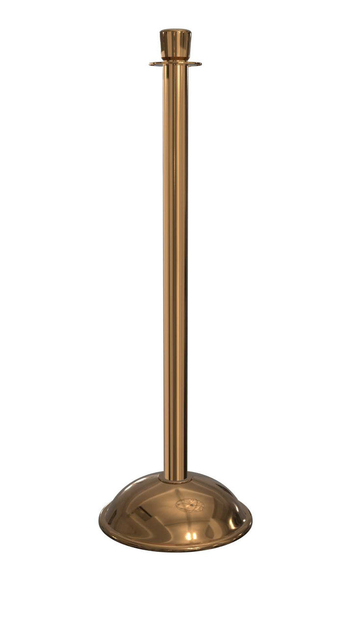 Rope Master Crown Top Rope Barrier Stanchion Post with Flat or Dome Base Stanchions Epic Crowd Control