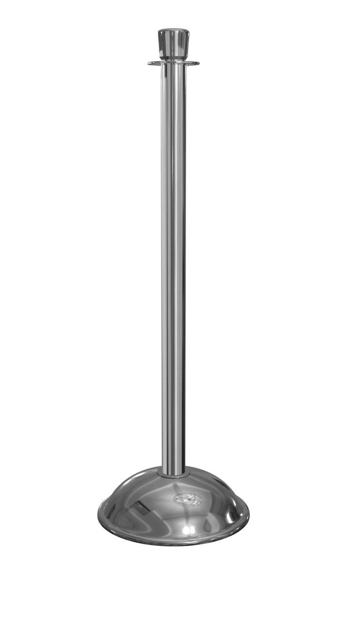Rope Master Crown Top Rope Barrier Stanchion Post with Flat or Dome Base Stanchions Epic Crowd Control