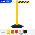 Safety Retractable Belt Barrier Stanchions - 16 Foot Belt | Weather Master Retractable Belt Barriers Epic Crowd Control