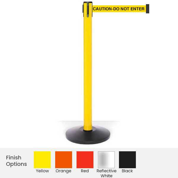 Safety Retractable Belt Barriers | 8.5 or 11 Foot Belt Stanchion Posts Retractable Belt Barriers Epic Crowd Control