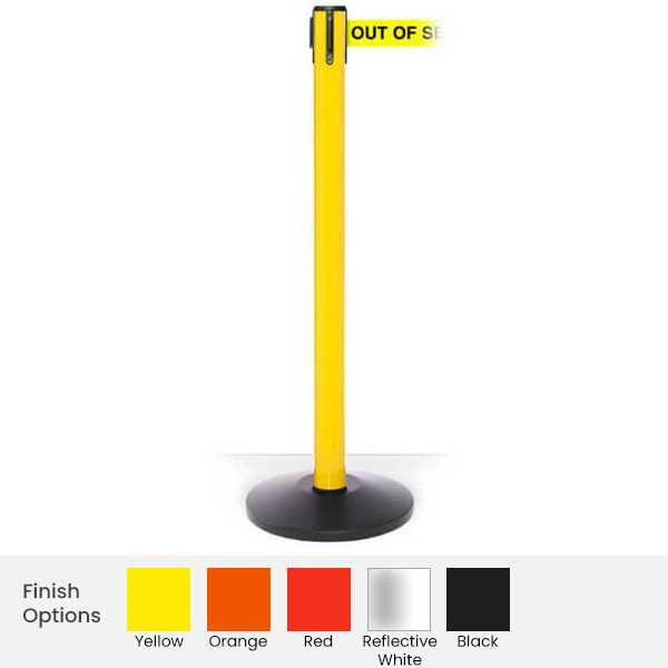 Safety Retractable Belt Barriers | 8.5 or 11 Foot Belt Stanchion Posts Retractable Belt Barriers Epic Crowd Control