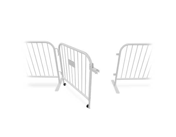 Small Swing Gate Steel Barricades White | Crowd Control Gates Steel Barricades Epic Crowd Control