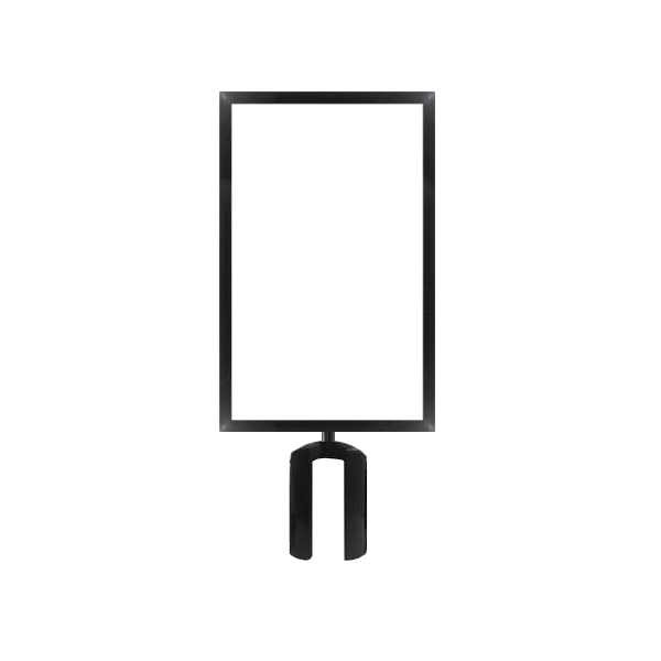 Standard Black Sign Frame - Belt Stanchion Stanchion Signs Epic Crowd Control