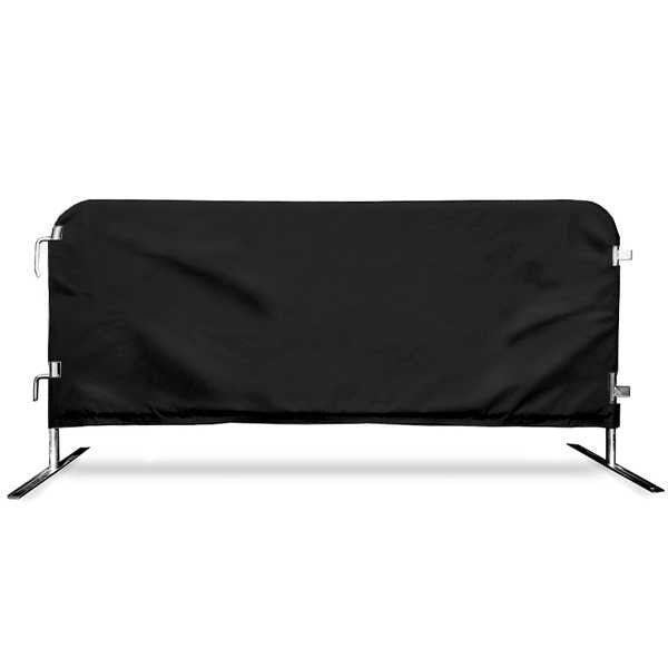 Black Stretch Custom Printed Barricade Jacket | Barrier Covers Barricade Covers Epic Crowd Control