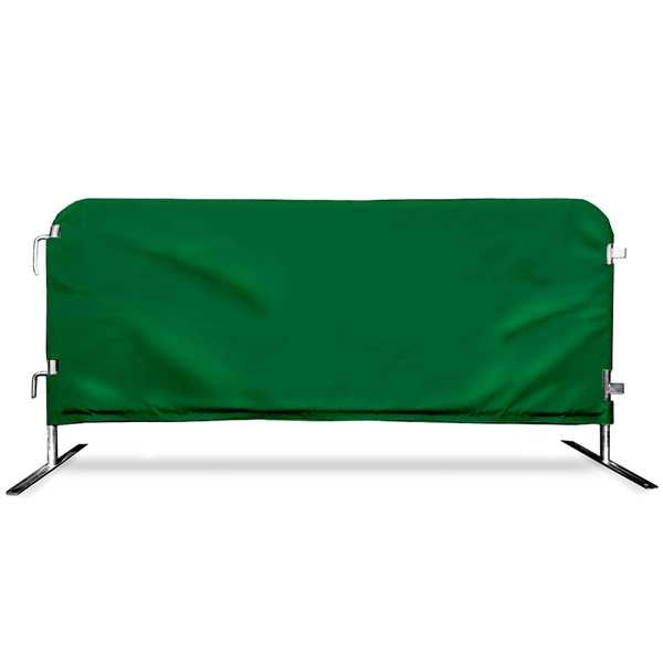 Green Stretch Custom Printed Barricade Jacket | Barrier Covers Barricade Covers Epic Crowd Control