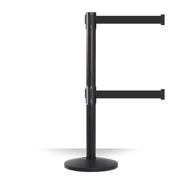 Twin Retractable Belt Barrier Stanchions | 11 Foot Belt | ADA Compliant Stanchions Epic Crowd Control