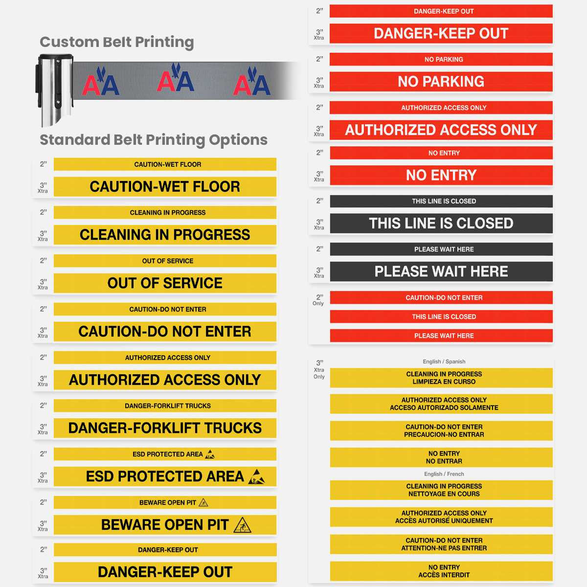 Twin Safety Retractable Belt Barrier | Weather Master 11 / 13 Ft Retractable Belt Barriers Epic Crowd Control