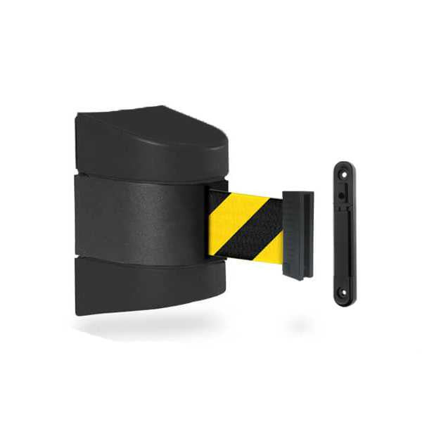 Wall Mounted Retractable Belt Barrier | 13 / 15 Foot Belts - Wall Pro 400 Wall Mount Belt Stanchions Epic Crowd Control