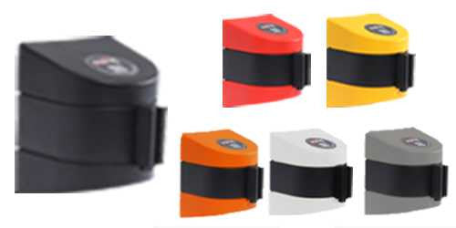 Wall Mounted Retractable Belt Barrier | 13 / 15 Foot Belts - Wall Pro 400 Wall Mount Belt Stanchions Epic Crowd Control