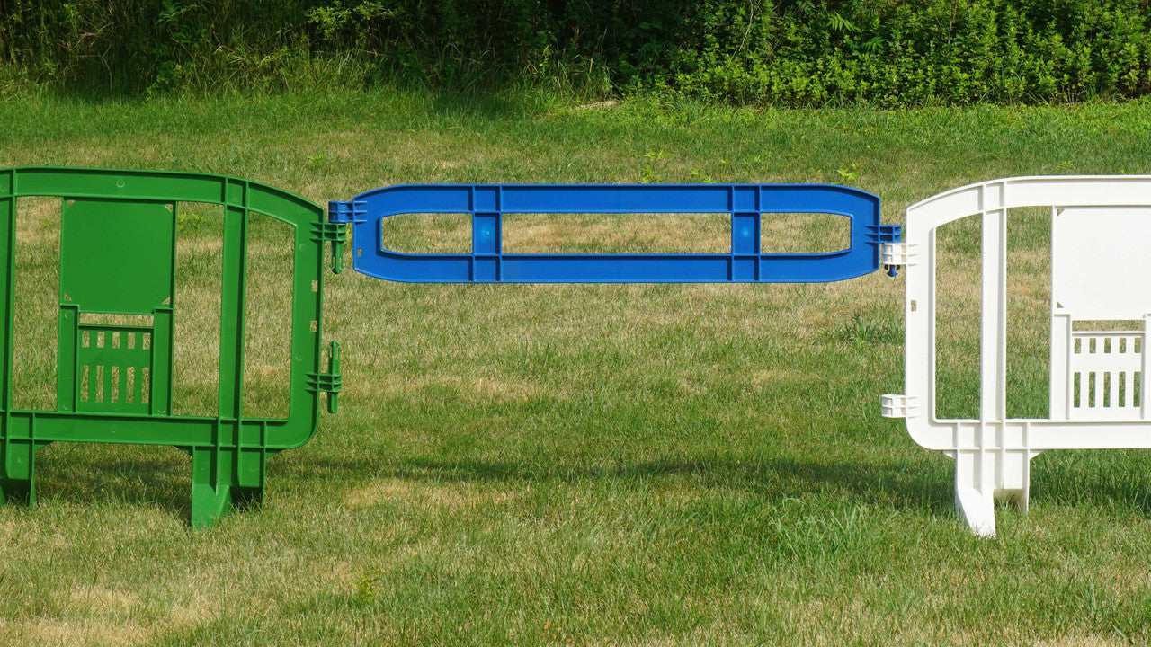 Xtendit Movit Plastic Barricades | Blue Xtendit & Extender Plastic Barriers Epic Crowd Control